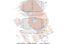 Bromsbelägg R Brake - Hyundai - Tucson, Ioniq, Ioniq 6 awd, Ioniq 6. Kia - Ev6 awd, Ev6