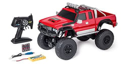 Carson 500404240 1:8 Pickup Crawler 2,4 GHz 100% RTR Rouge - Voiture télécommandée, Voiture RC, Crawler RC, avec Piles et télécommande, Tout-Terrain RC