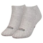 PUMA Women's Puma Women's Sneaker - Trainer (2 Pack) Socks, Grey Melange, 8-Jun UK