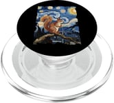 Écureuil Nuit étoilée – Peinture drôle d'écureuil Van Gogh PopSockets PopGrip pour MagSafe