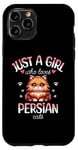 Coque pour iPhone 11 Pro Fille Qui Aime Les Chats Persans Adore Chat Persan