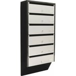 Rottner - Boite aux lettre collectives depot 6 silver / black avec 2 clés