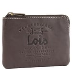 Lois - Porte Monnaie Homme Cuir Souple Petit Format - Petit Porte Monnaie Homme - Bourse Porte Monnaie Multi Rangements Anti RFID. Porte Carte Cuir., Brun foncé