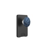 Ballon de basket noir sur bleu foncé pour garçons et filles PopSockets PopWallet pour MagSafe