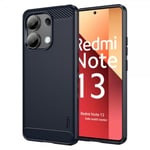 MOFI Xiaomi Redmi Note 13 4G Skal Borstad Kolfibertextur Blå