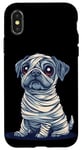 Coque pour iPhone X/XS Chien mignon comme momie pour les amoureux des chiens et des momies