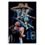 Lionel Messi fotbollsstjärna_115 Poster Heminredning Present Affischer Väggkonst Presenter Sovrum Kontor Vardagsrum Perfekt för alla rum Canvas Prydnad (YJD) No Frame 50x70cm