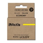 Cartridge KB-123Y replacement Brother LC123Y/LC121Y Standard 10 ml - Compatible - Ink Cartridge - Actis