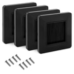 Kwmobile Plaque Murale Brosse - Lot De 4x Passe-Câble Murale Sortie Connecteur Audio Vidéo - Prise Encastrable Pour Passage De Câble Tv Hdmi Hi-Fi