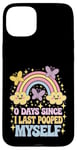 Coque pour iPhone 15 Plus 0 Days Since I Last Pooped Myself Coloré Rainbow Groovy