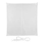 relaxdays Voile d’ombrage carré diffuseur d’Ombre Protection Soleil Balcon Jardin UV 3x3 m Toile imperméable, Blanc, 3 x 3 m