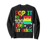 Pop It for 100 Days Of School 1st Grade Teacher Kids 100 Day Sweatshirt