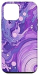 iPhone 12 mini Swirl Purple Color Illustration Pattern Abstract Art Case