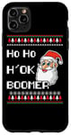 Coque pour iPhone 11 Pro Max Ho Ho H' OK BOOMER Santa Claus Gen Z Pull de Noël moche