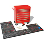 Chariot à outils pour atelier avec 1125 outils Acier Rouge The Living Store Rouge