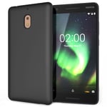 Nokia 2.1 Case, Slim Silicone Ultra Soft Gel Best Phone Cover - Matte Black UK