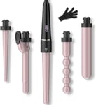 Hair Curling Wand Tongs for Long Iron Set 9mm-32mm 5 in 1 5 1 Pink 