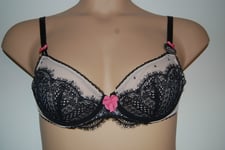 Underwired Non Padded Balcony Bra Black Mix Marks & Spencer Size 32C BNWT