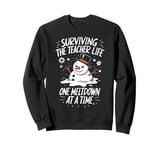 Surviving The Teacher Life One Meltdown At A Time Christmas Sweatshirt