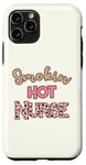 Coque pour iPhone 11 Pro Smoking Hot Nurse Rose pâle Motif guépard