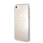 Guess case for iPhone 7 / 8 GUHCI8SGTLGO gold hard case Glitter Triangle