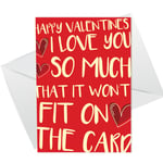 Funny Valentines Card For Him Her Boyfriend Girlfriend Husband Wife Joke Card