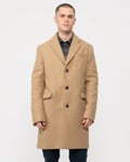 Gant Mens Classic Tailored Fit Wool Topcoat - Mustard - Size Large