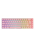 Deltaco GAMING PK95R Wireless Keyboard (DE) - Gamingtastatur - Tysk - Rosa