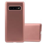 cadorabo Coque pour Samsung Galaxy S10 Plus en Metallic Or Rose - Housse Protection Souple en Silicone TPU avec Anti-Choc et Anti-Rayures - Ultra Slim Fin Gel Case Cover Bumper