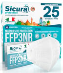 25x Masques FFP3 certifié CE fabriqué en Italie Haute Filtration Plus élevée BFE ≥99% PFE≥99% Masques 25 pièces Scellés Individuellement UV-C Désinfectez Dispositif Médical