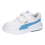 PUMA Mixte bébé Evolve Court V INF Basket, White-Regal Blue Gold, 22 EU