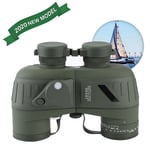 (Military Green)AUTO Binoculars Waterproof 10x50 Fogproof Binocular Marine