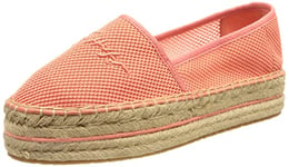 Tommy Hilfiger Femme TH Textured Flatform Espadrille FW0FW06433, Rose (Coral Blossom), 42 EU