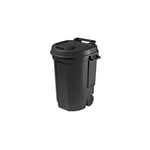 Unbekannt Poubelle de jardin mobile 110 l Noir