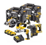 Dewalt 18V XR Cordless Brushless 6 Piece Power Tool Kit - DCK690P3T - x3 5.0ah