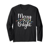 Merry And Bright Christmas Lights Family Pajama Xmas Holiday Long Sleeve T-Shirt