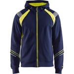 HÆTTETRØJE FULL ZIP MARINEBLÅ/