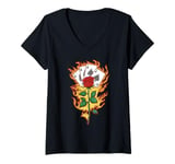 Womens Funny Vintage Poker Ace Card Graphic Rose Spades Women Men V-Neck T-Shirt