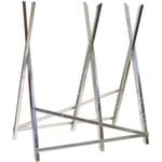 JARDIN PRATIQUE Chevalet de tronçonnage bûches en métal CT300 - 3 tréteaux - L76 x H77 cm