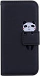 Pochette Pour Samsung A52 4g/A52 5g(6.5"") Coque Telephone Portable Aimantee Integrale Protection Coque Antichoc Pour Samsung Galaxy A52 4g/A52 5g(6.5"") Portefeuille Porte Carte Cordon Panda Noir