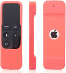 Coque En Silicone De Protection À Telecommande Fine Compatible Pour Apple Tv 4Ème Generation(Rose)