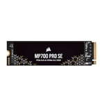 Corsair MP700 Pro SE 4 to M.2 PCIe Gen5 x4 NVMe 2.0 SSD – M.2 2280 – Jusqu’à 14 000 Mo/s Lecture Séquentielle – TLC NAND Haute Densité – Noir
