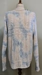 Polo Ralph Lauren Dyed Knitted Fisherman Mock Neck Sweater Blue Size XL RRP 265