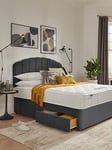 Silentnight Ava Memory 1000 Pocket Velvet Divan Bed With Headboard And Storage Options