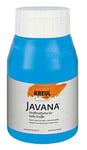 Kreul 90534-500 ml Javana bleu azur pour tissus clairs, peinture à base d'eau à caractère crémeux, pénètre en profondeur dans les fibres, résistant au lavage après fixation, 500 ml