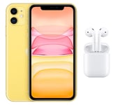 Apple APPLE iPhone 11 & AirPods with Charging Case (2nd generation) Bundle - 256 GB, Yellow, Yellow