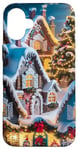 Coque pour iPhone 16 Plus Village Enneigé Hiver Neige Noël Modèle Flocons De Neige