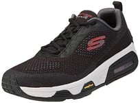 Skechers Homme AIR Extreme V2 Trident Basket, Black Engineered Mesh/Red Trim, 39.5 EU