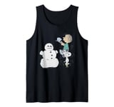 Peanuts Xmas Snoopy Woodstock Linus Snowman Vintage 80s 90s Tank Top