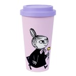 Nordicbuddies - Mumin take away mugg 45 cl Lilla My med en blomma ljusrosa